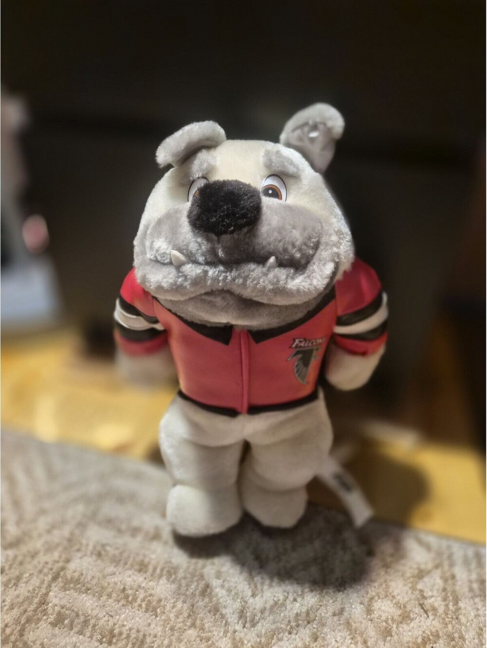 VTG San Francisco SF 49ers Play Football 10" Plush Bulldog Animal NFL 1998 -EUC!